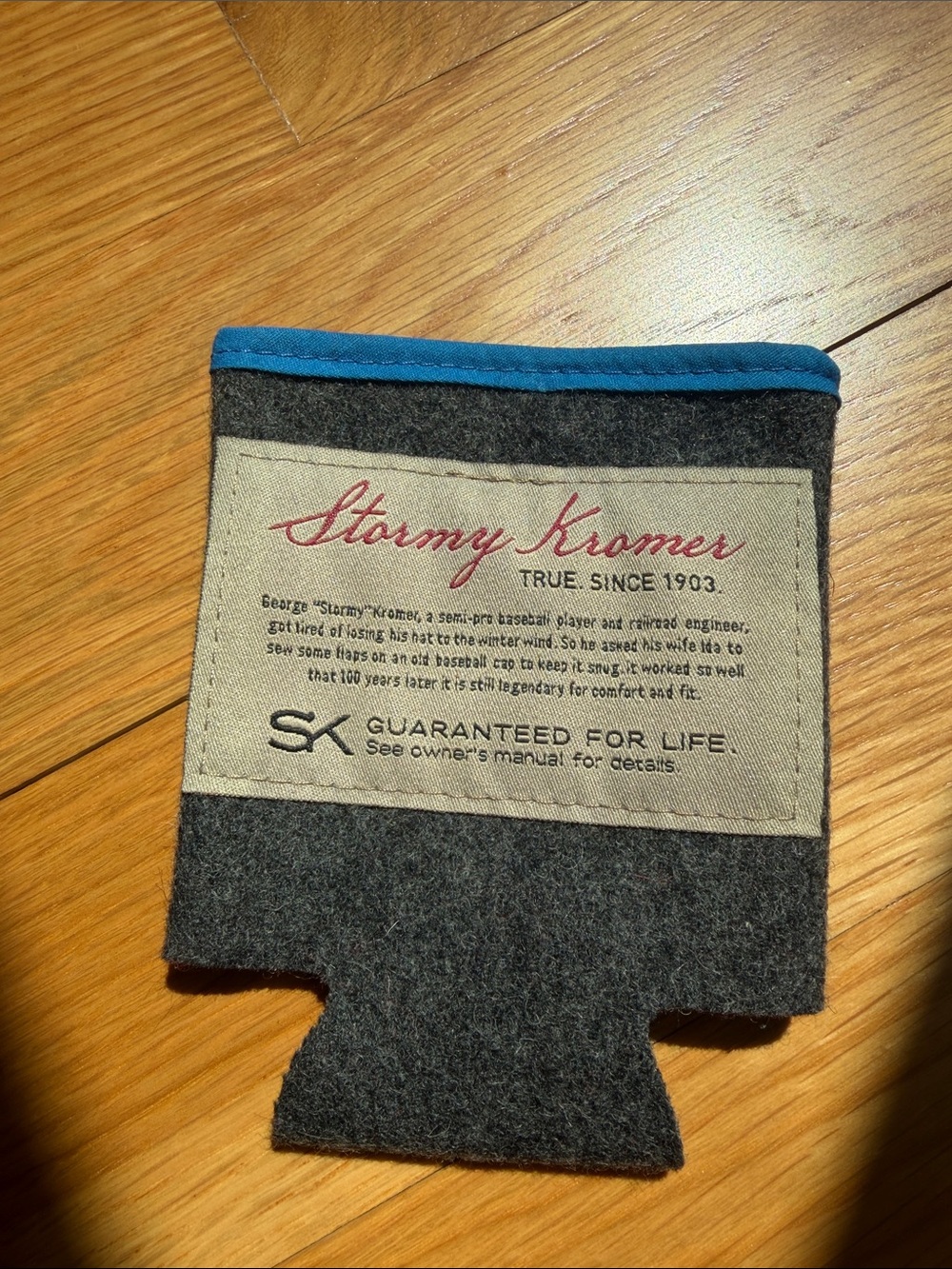 Stormy Kroger Grey Wool Koozie - Insulated Can Cooler